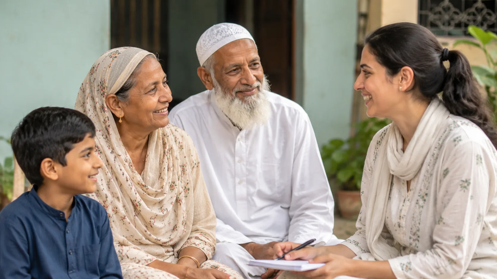 VCare volunteers supporting families and community members