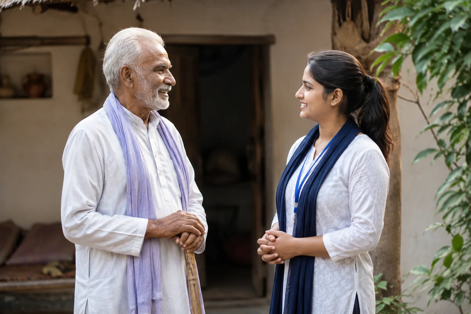 VCare volunteer providing companionship and support to an older adult